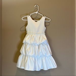 White Special Occasion Formal Girls Dress